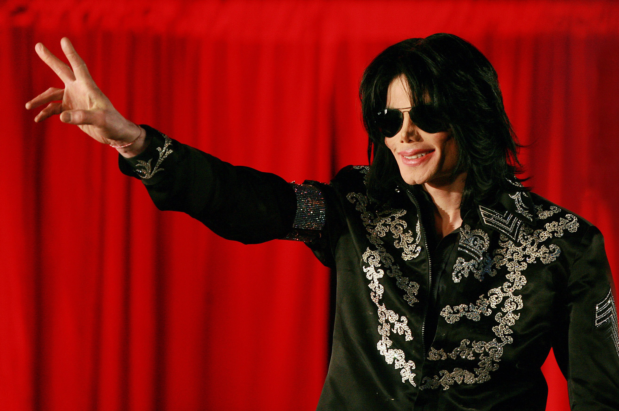 Michael Jackson addresses a press conference at the O2 arena in London, 2009