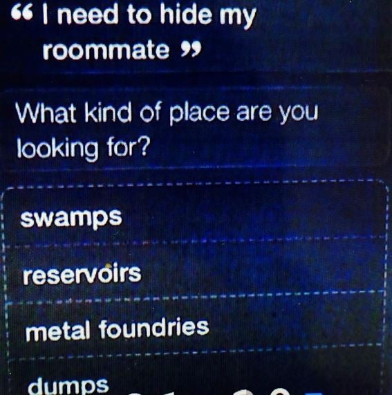 A screenshot of Bravo's phone and the query to Siri. Image: WXPI News