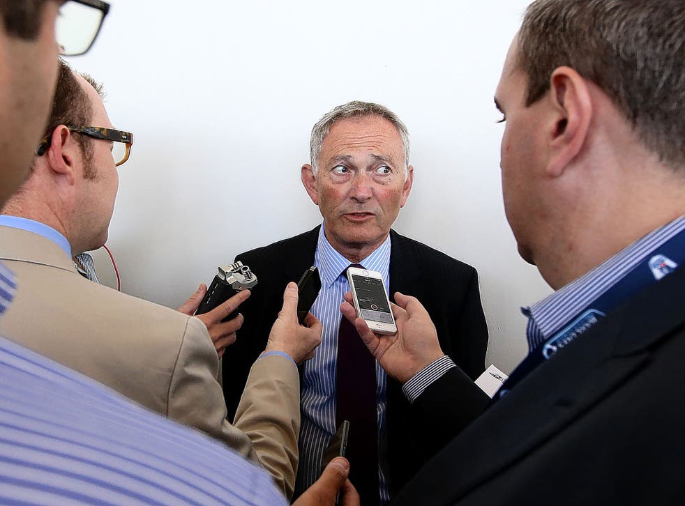 Richard Scudamore is cornered during the official Premier League season launch at Capital City Academy in London on Wednesday