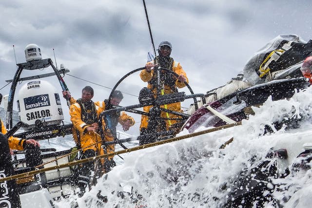 Skippered by Ian Walker, Abu Dhabi’s Azzam has led new crop of Volvo 65s in the Sevenstar Round Britain and Ireland Race