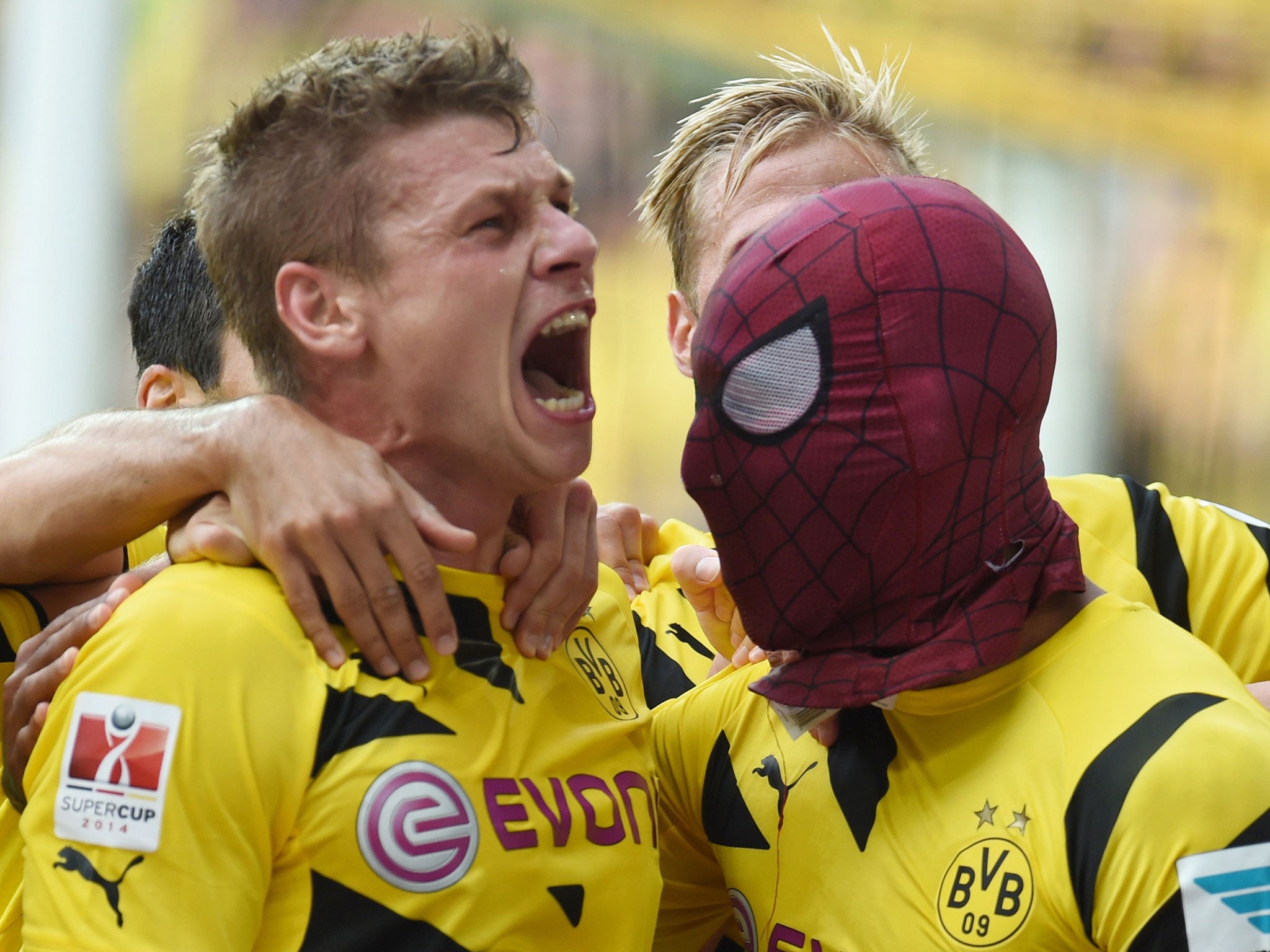 German Super Cup 2014: Spiderman helps Borussia Dortmund beat Bayern Munich  as German season gets underway | The Independent | The Independent