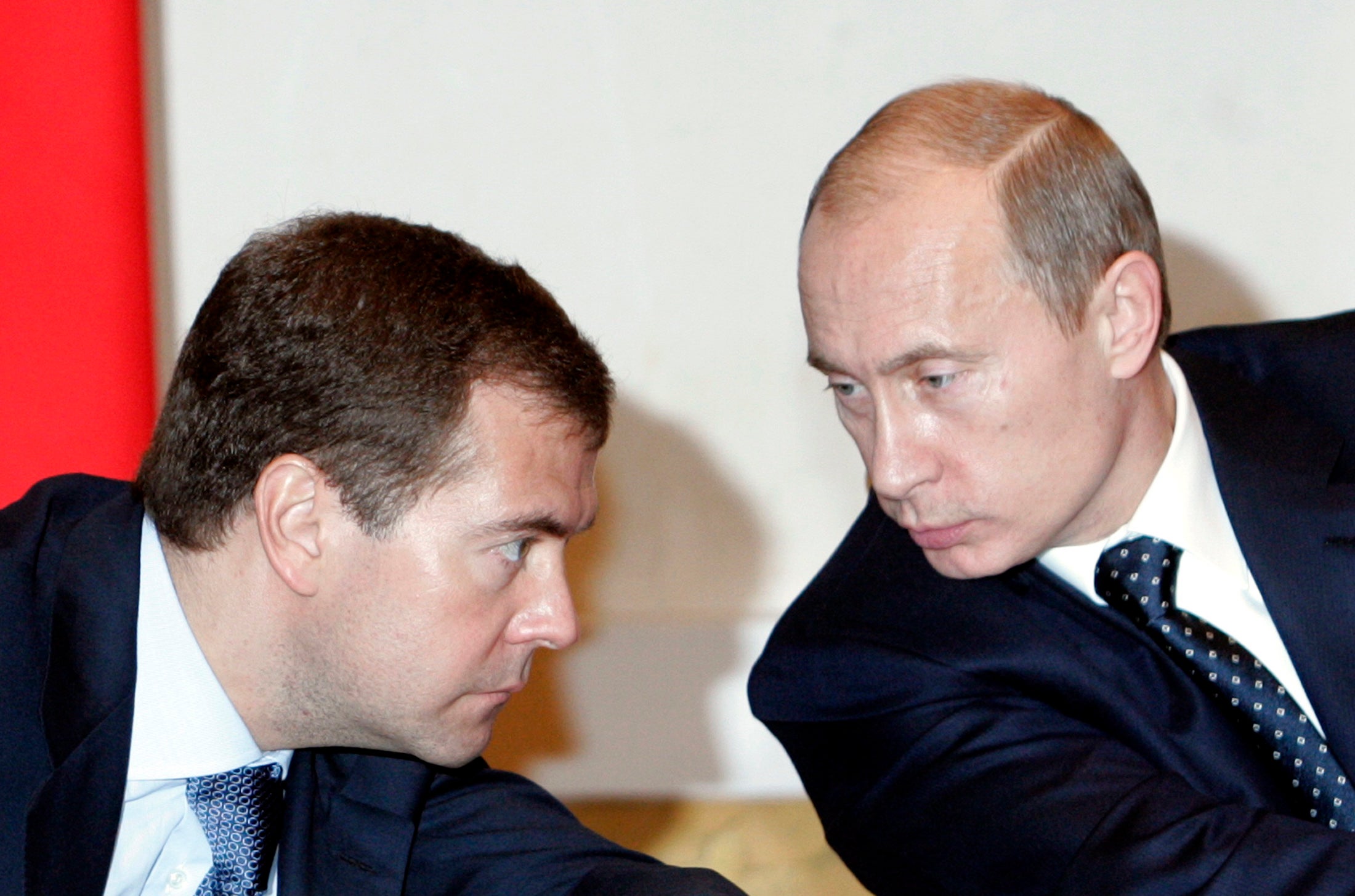 Medvedev and Putin. Best of friends.