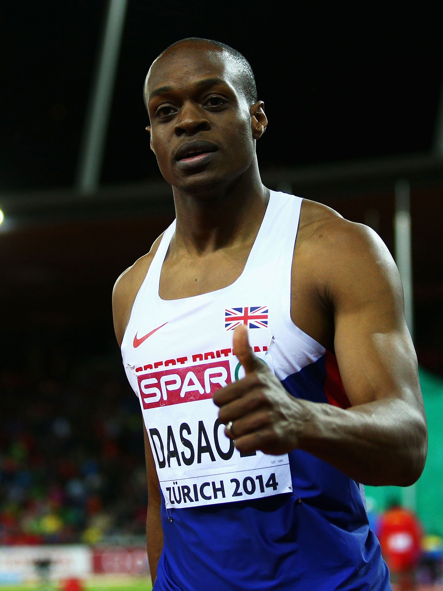 Britain’s James Dasaolu won the 100m gold on Wednesday