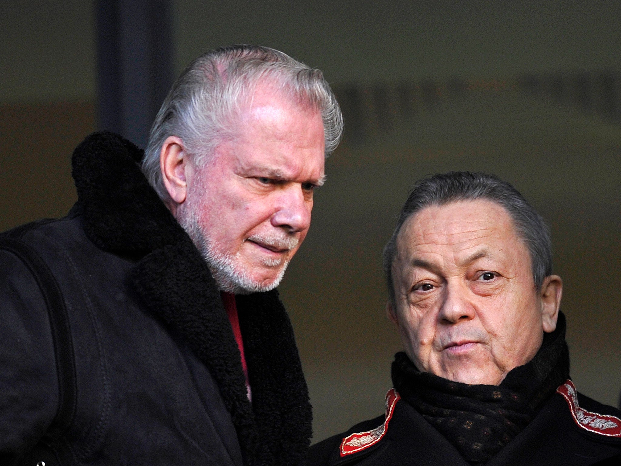 West Ham co-chairmen David Gold (left) and David Sullivan