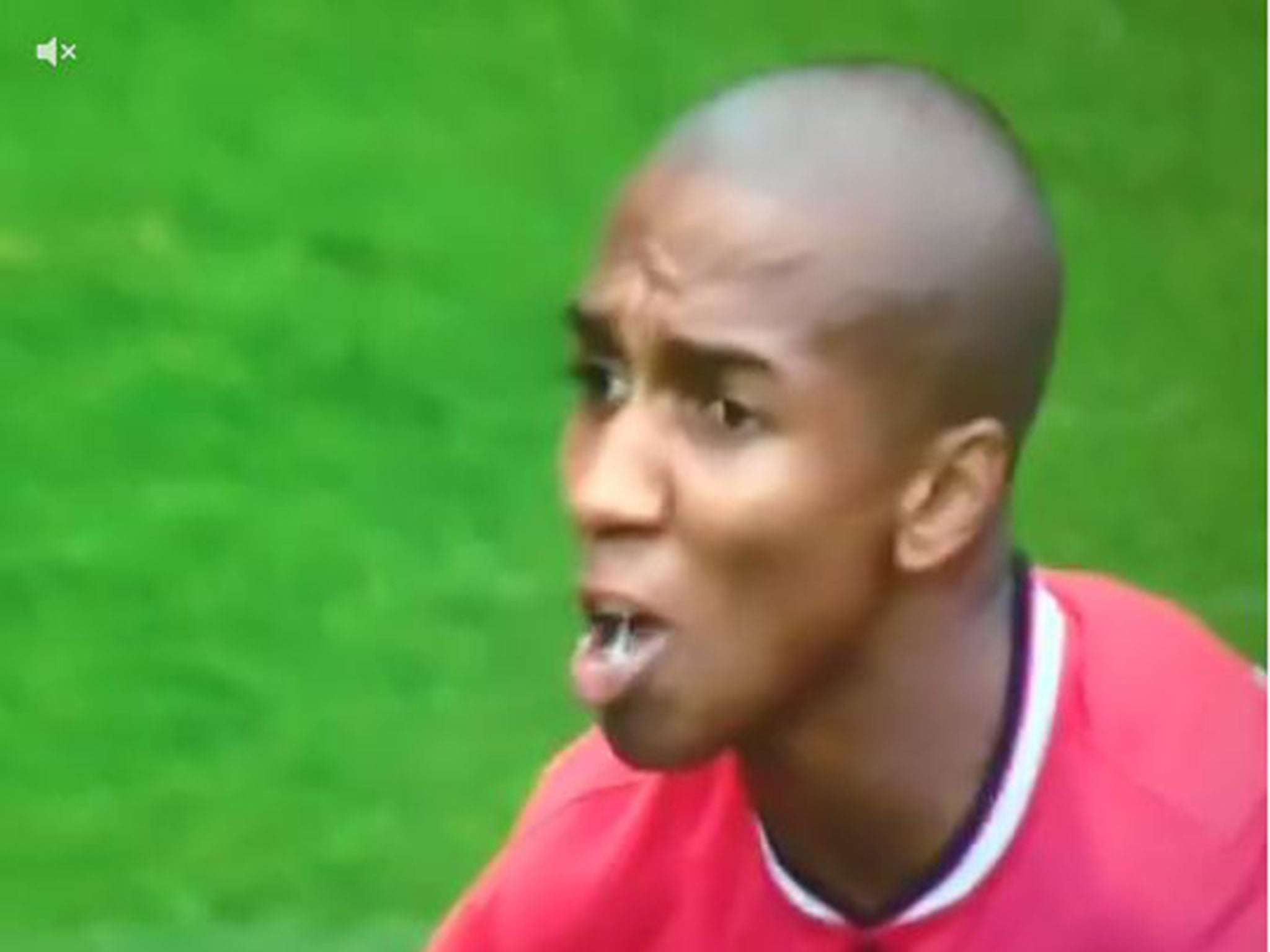 Ashley Young appeared to have a chunk of bird excrement land in his mouth during Manchester United v Swansea