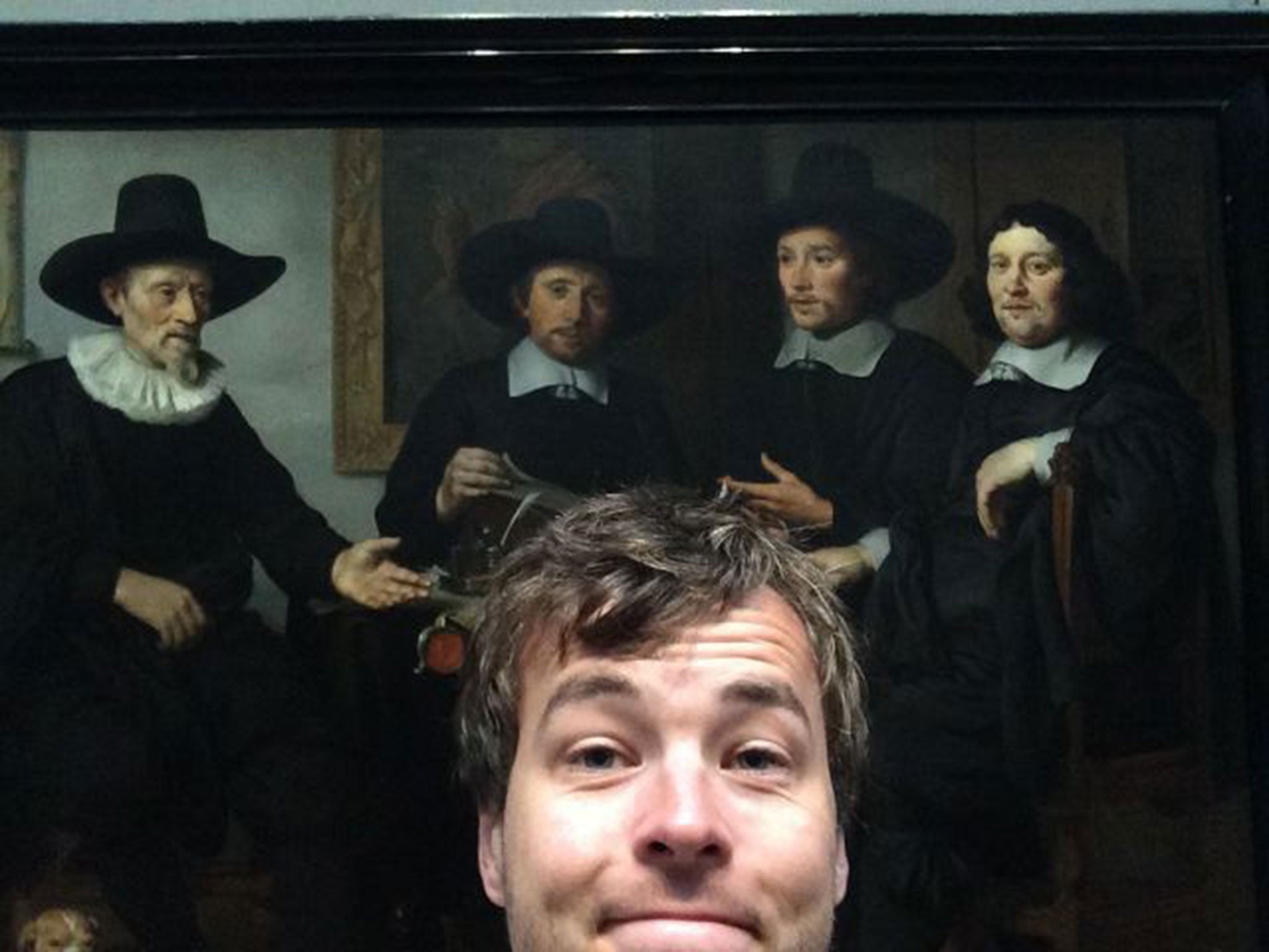 And here's me with Gerbrand van den Eeckhout’s 1657 group portrait...