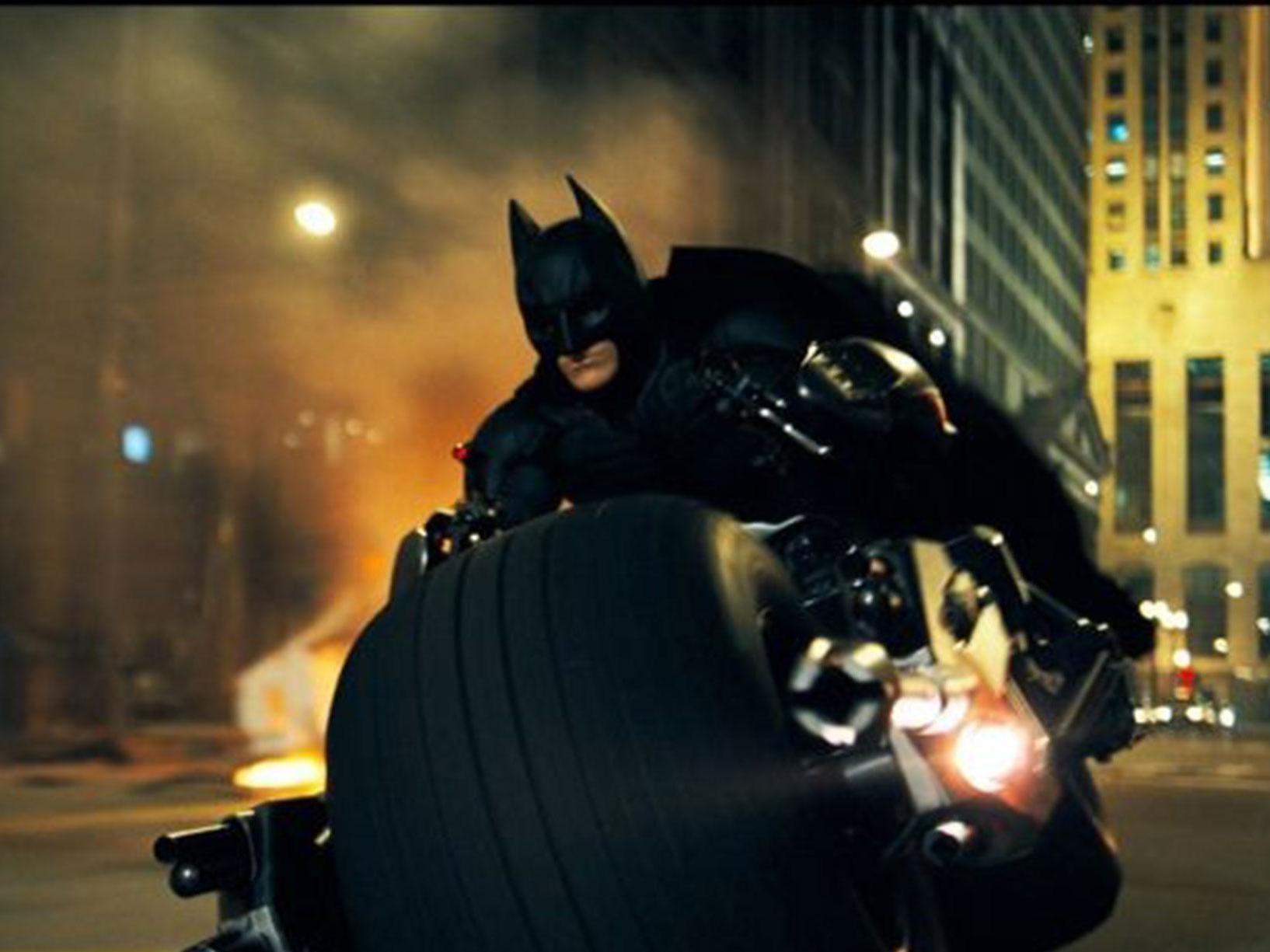 Christian Bale as Batman in a scene from "The Dark Knight."