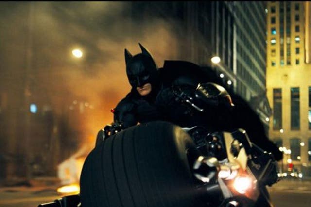 Christian Bale as Batman in a scene from "The Dark Knight."