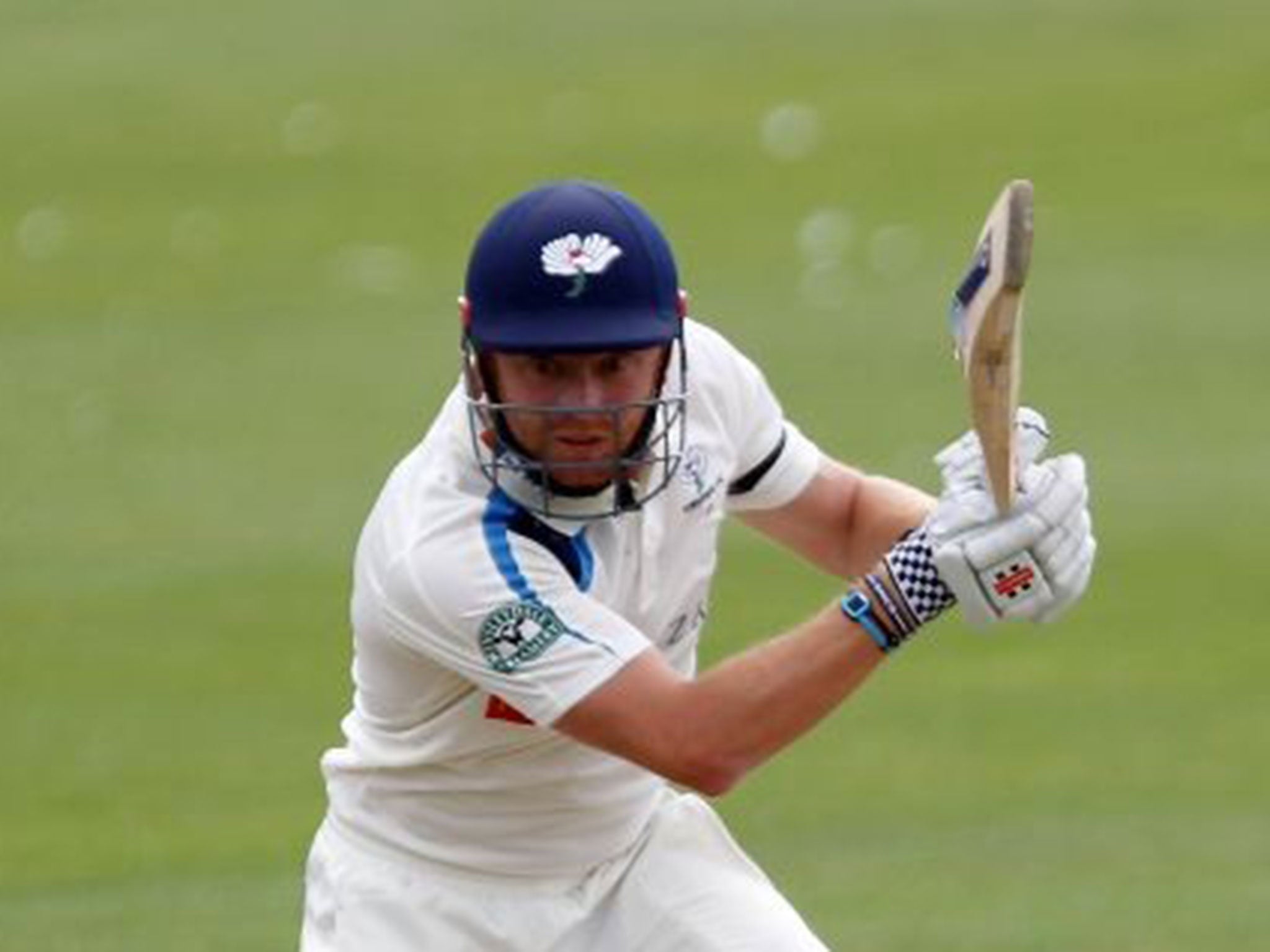 Kane Williamson of Yorkshire in action during day three of the LV County Championship division One match between Yorkshire and Middlesex on July 21, 2014 in Scarborough