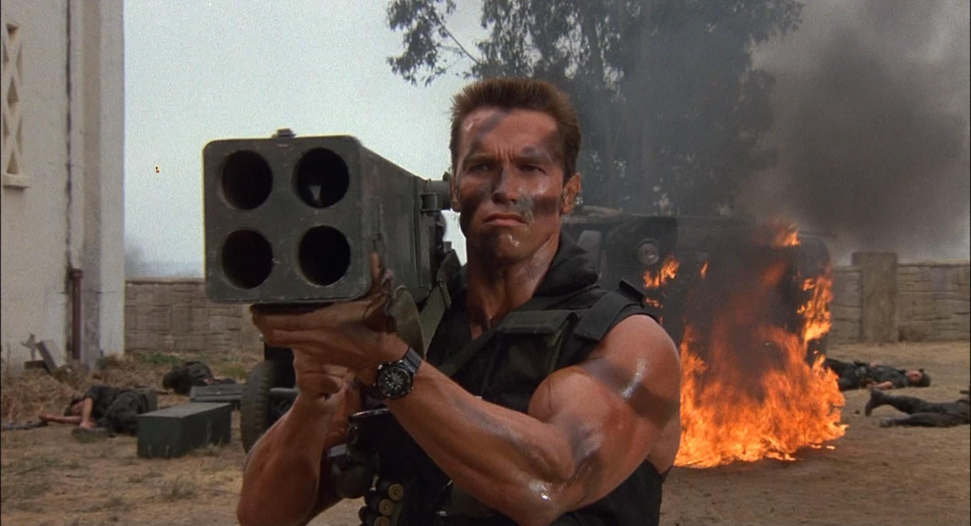 Arnold Schwarzenegger in Commando. Cultural soft power at work.