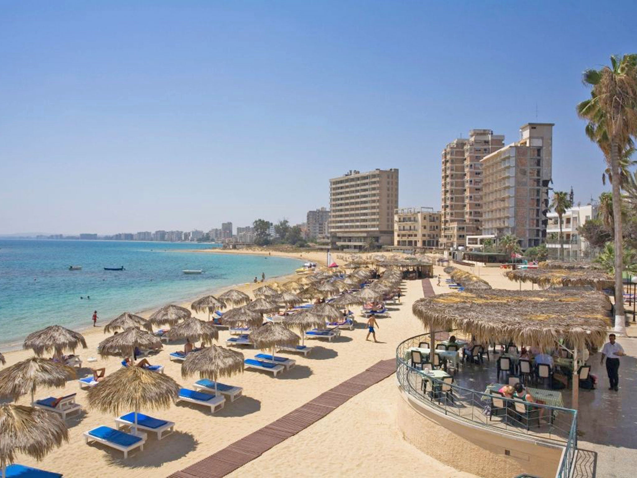 Northern line Varosha seen from Famagusta