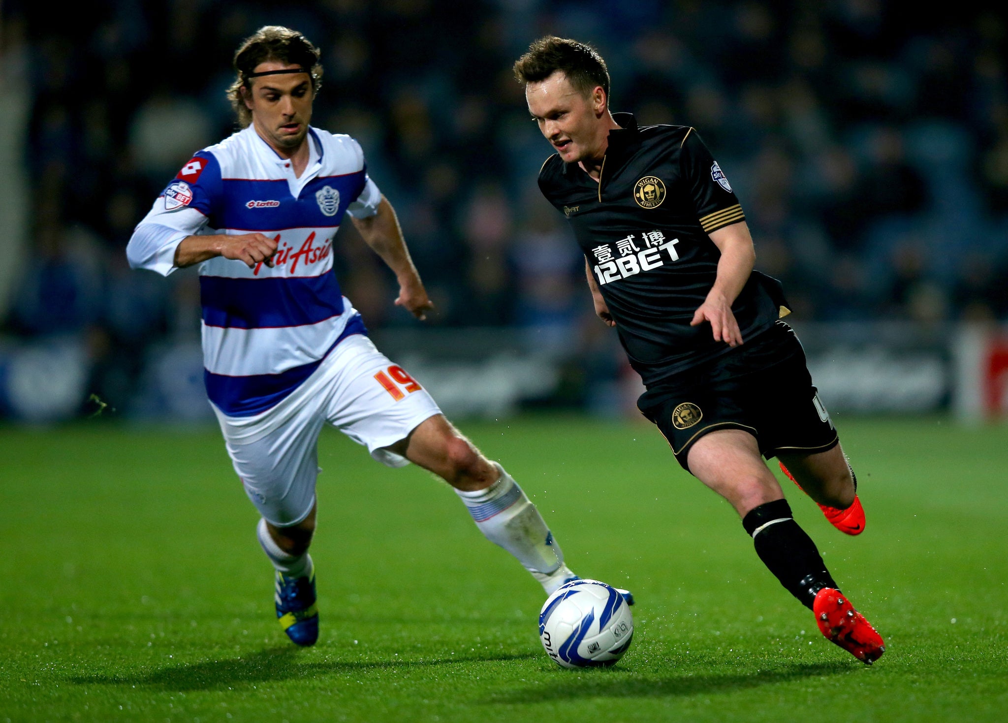 Josh McEachran, on loan from Chelsea, playing for Wigan