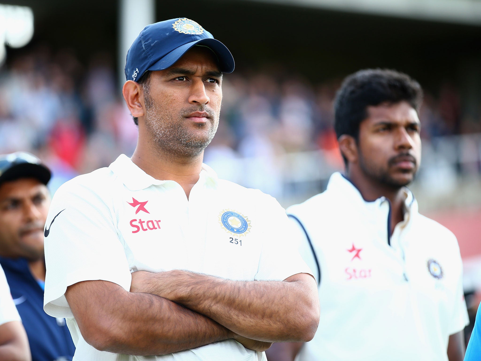 M S Dhoni looks forlorn following India’s 3-1 series defeat at The Kia Oval