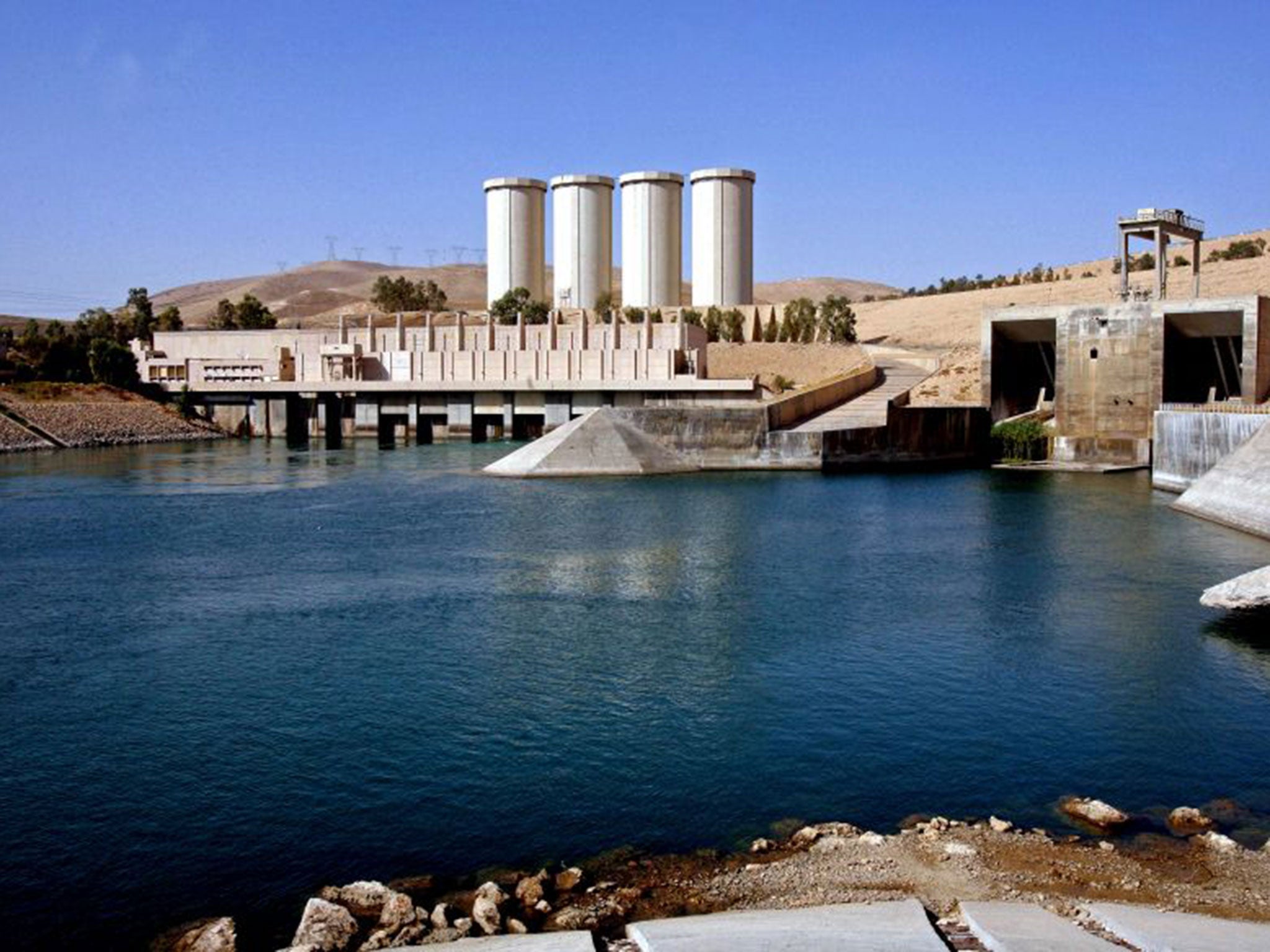 The Mosul dam lies 225 miles northwest of Baghdad