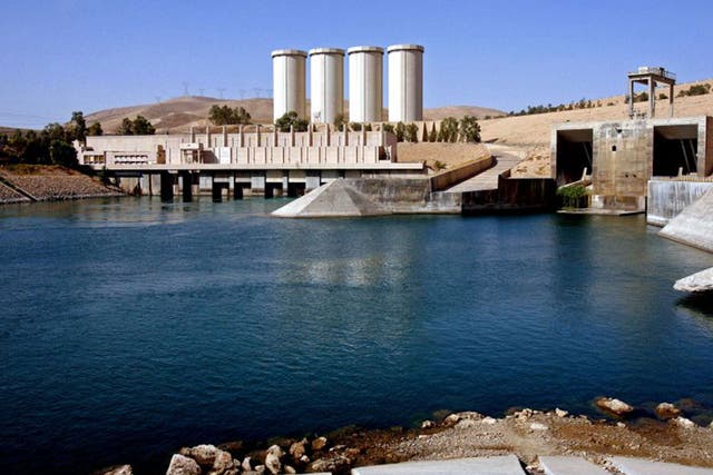 The Mosul dam lies 225 miles northwest of Baghdad