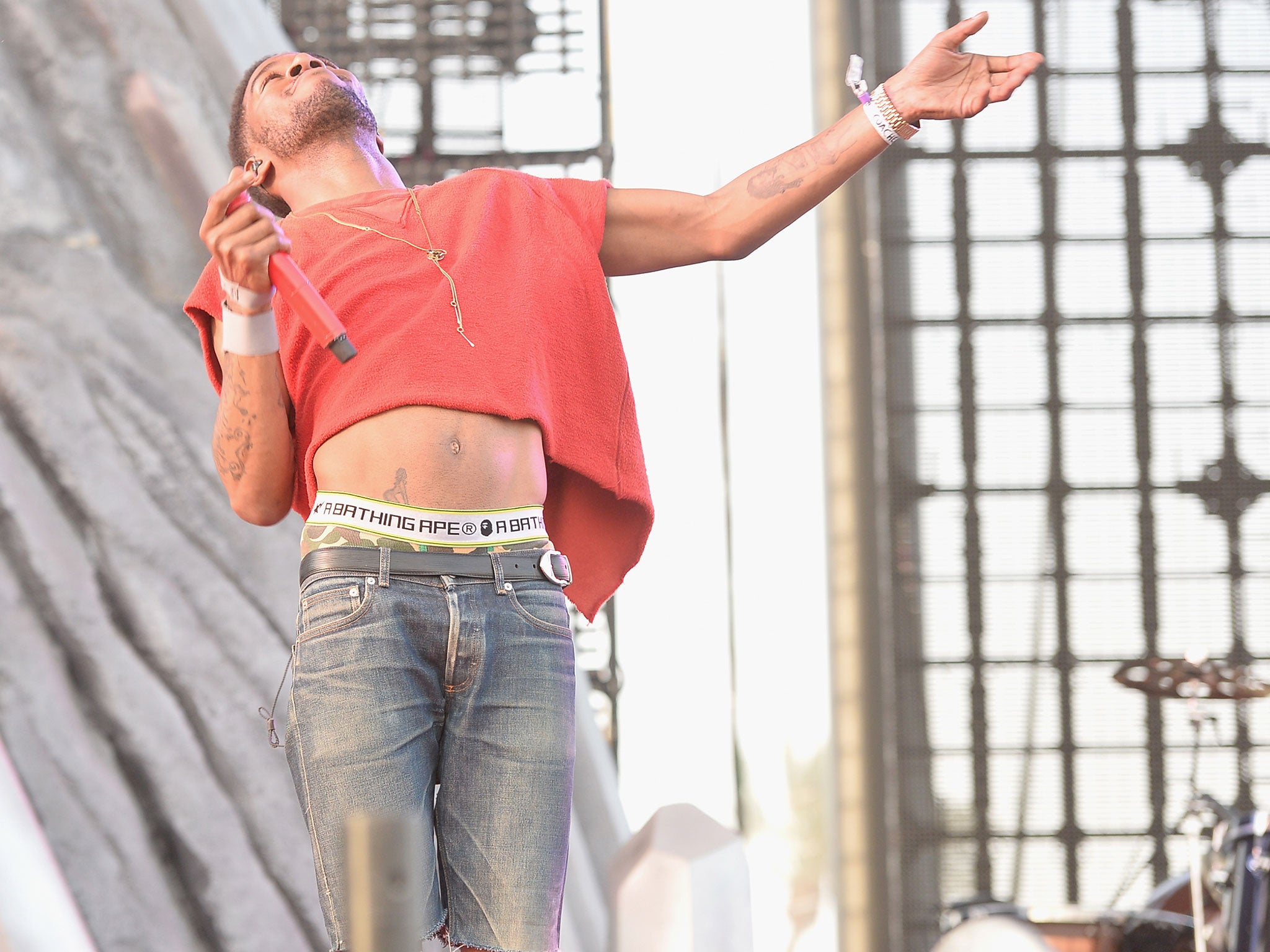 Kid Cudi brings back the crop top trend in men after his outfit during his Coachella performance