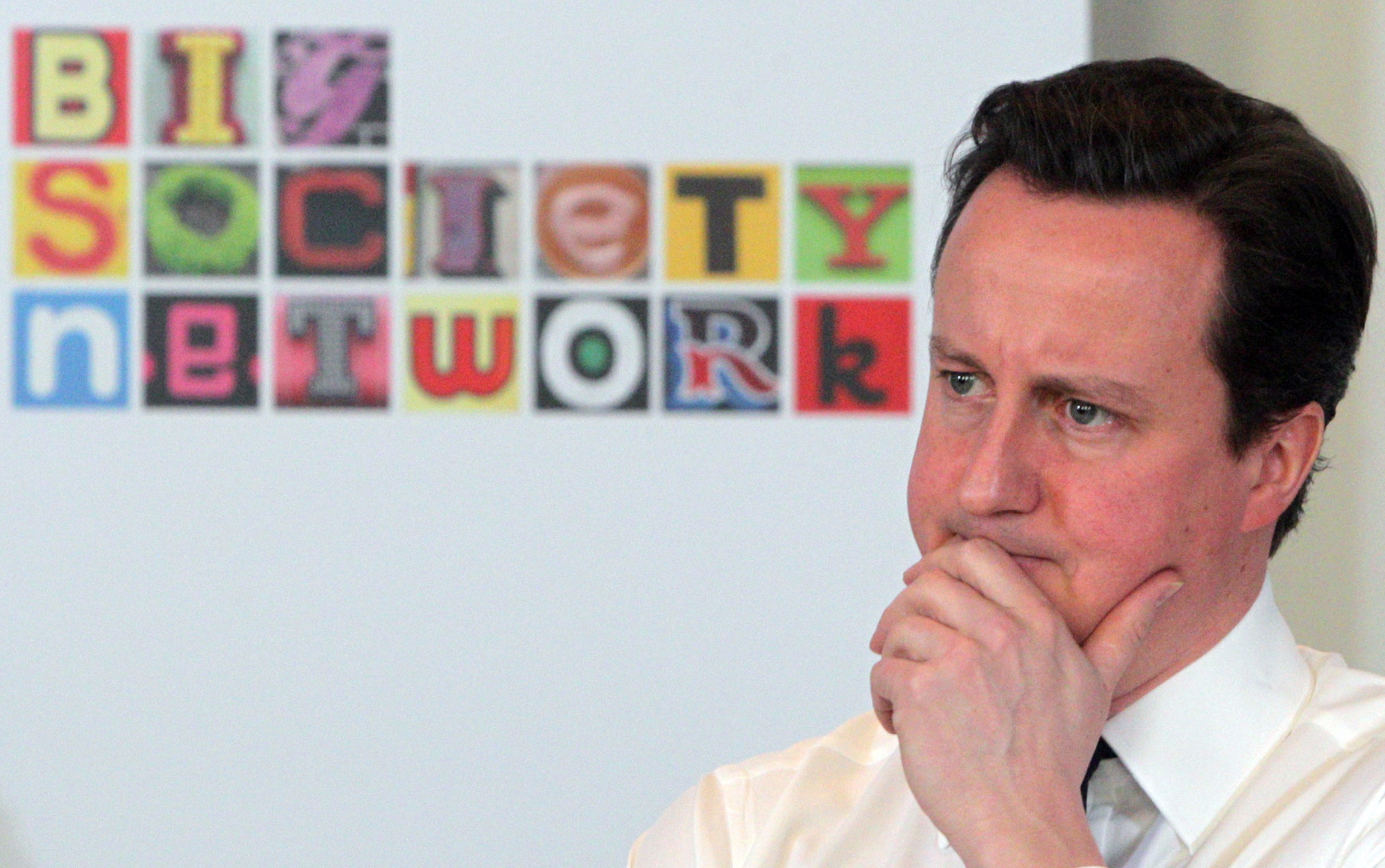 The Prime Minister during a speech he gave on the Big Society in 2011