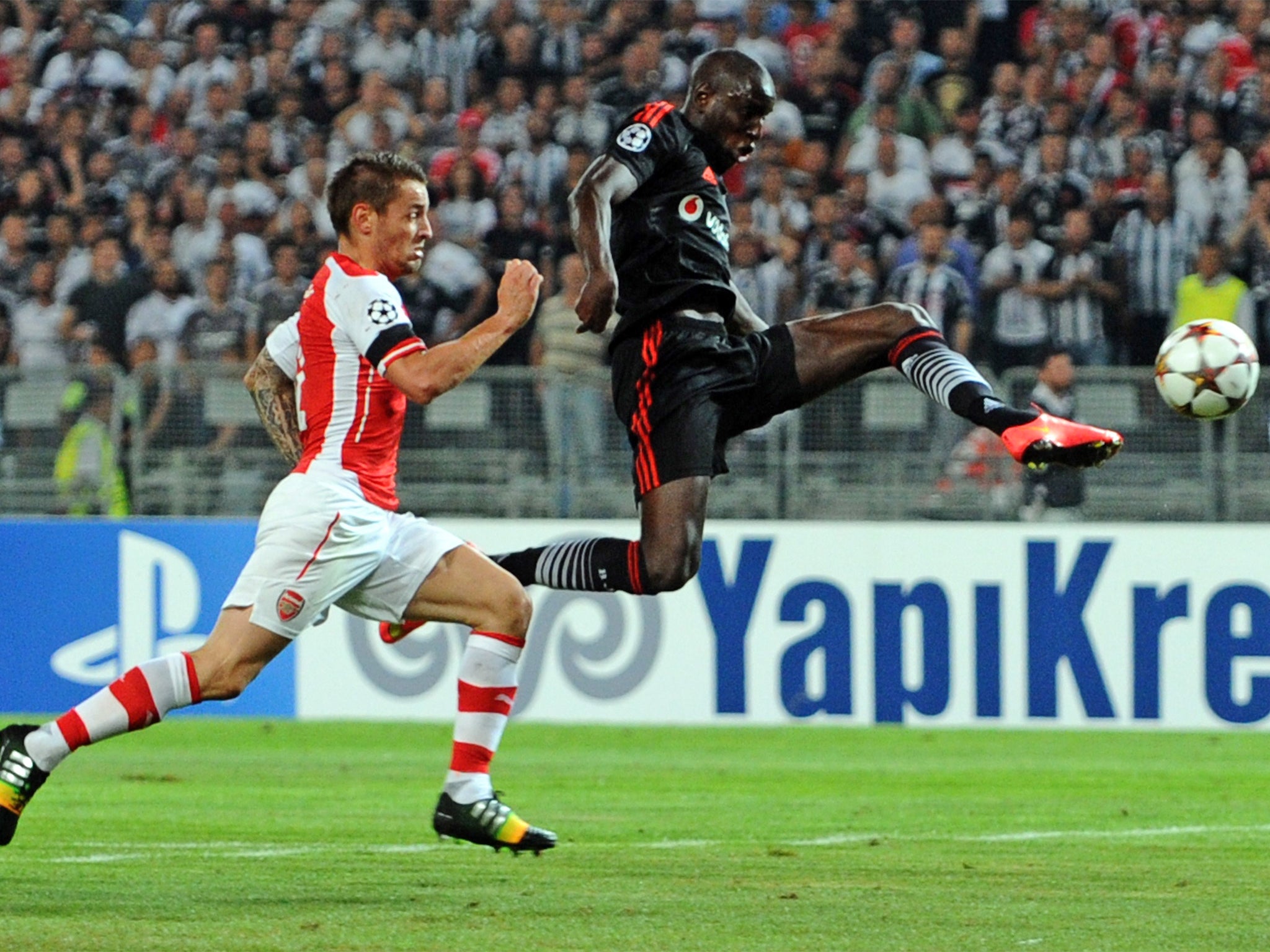 Demba Ba in action against Arsenal