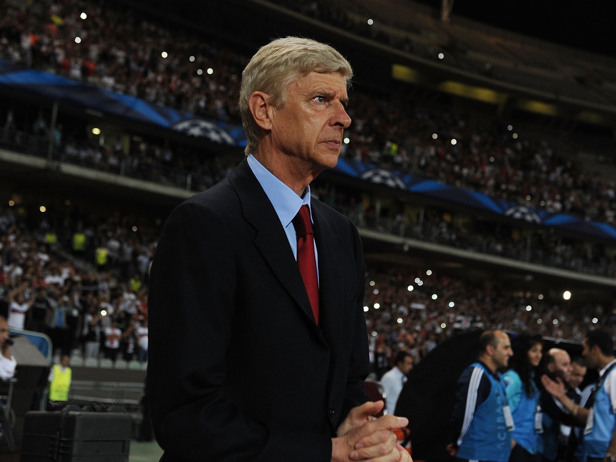 Arsene Wenger pictured during the 0-0 draw with Besiktas