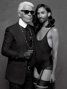 Karl Lagerfeld shoots Eurovision winner Conchita Wurst in suspenders for CR Fashion Book