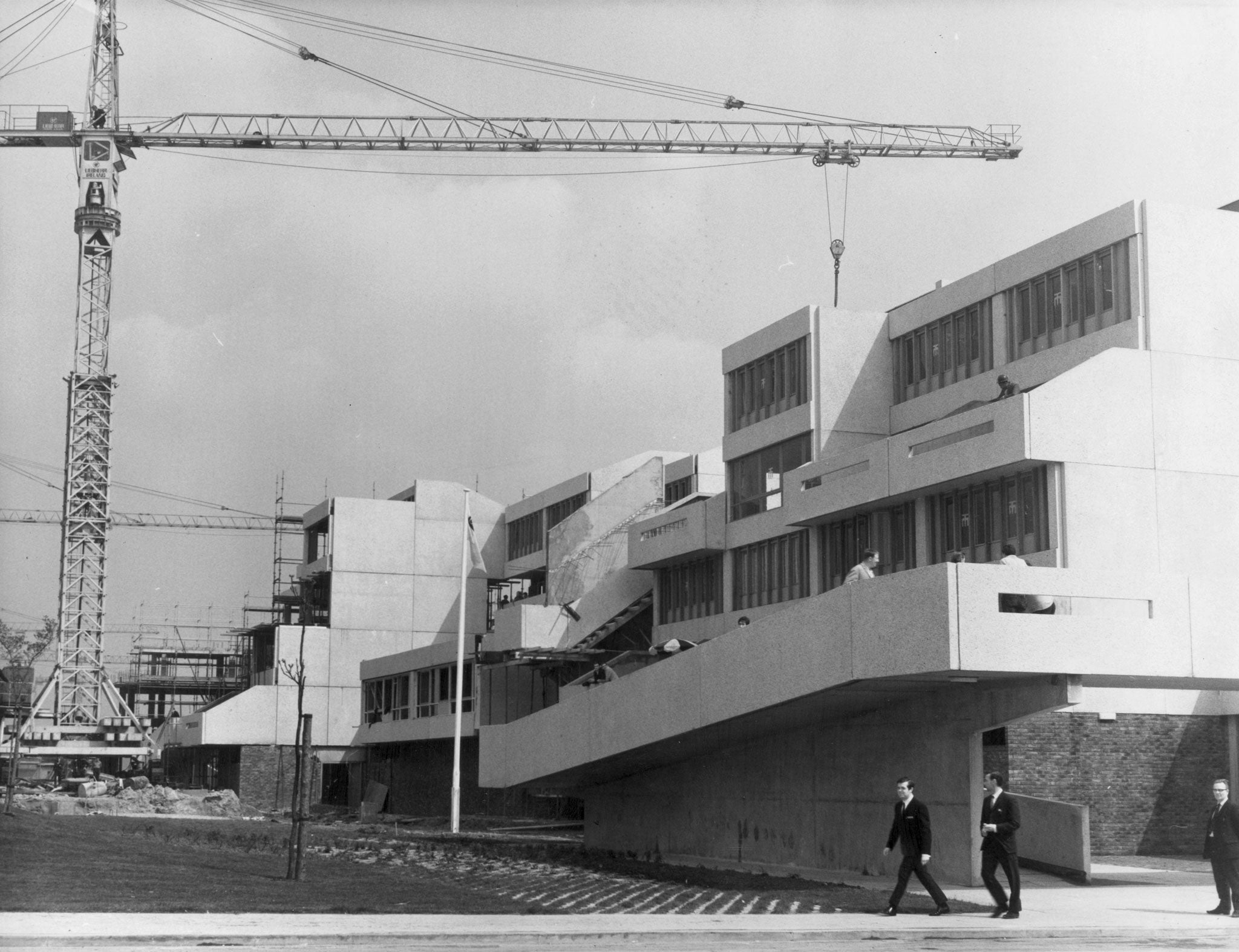 It was never meant to be this way: Construction on the Thamesmead council estate in the late 1950s.