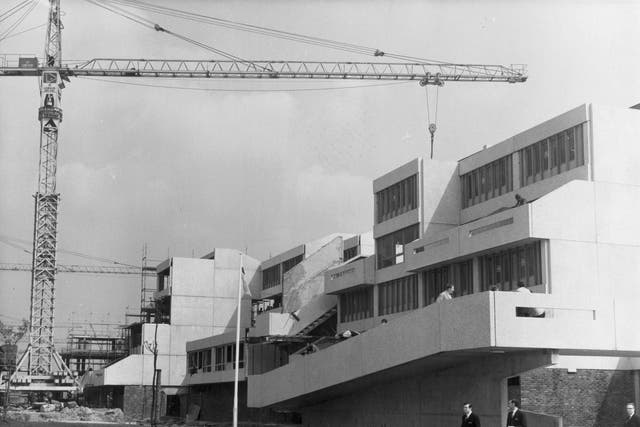 It was never meant to be this way: Construction on the Thamesmead council estate in the late 1950s.