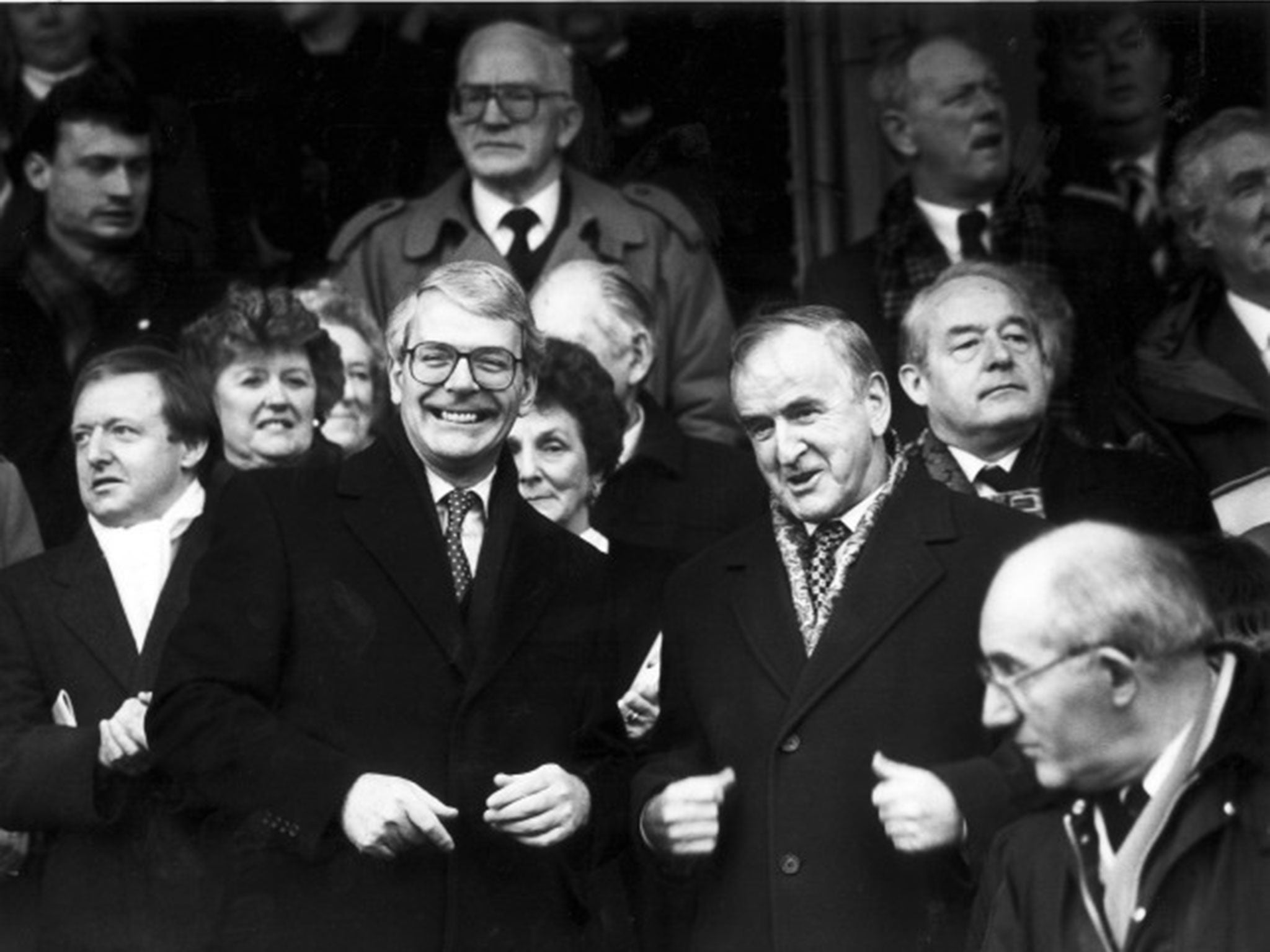 Reynolds, centre right, with John Major in 1994; the two got on well, though peace talks put their relationship under great strain
