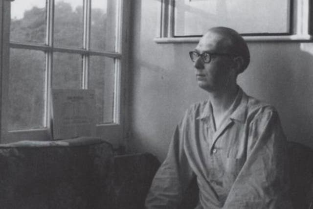 Poet’s corner: Philip Larkin at the venetian window of his home in 1958