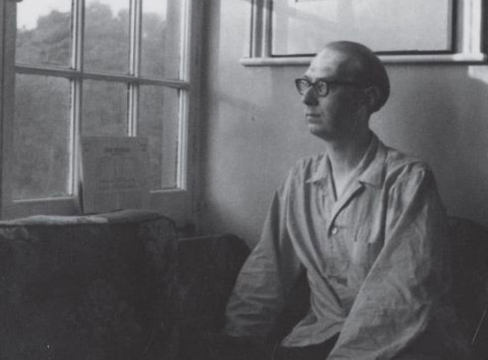 Poet’s corner: Philip Larkin at the venetian window of his home in 1958