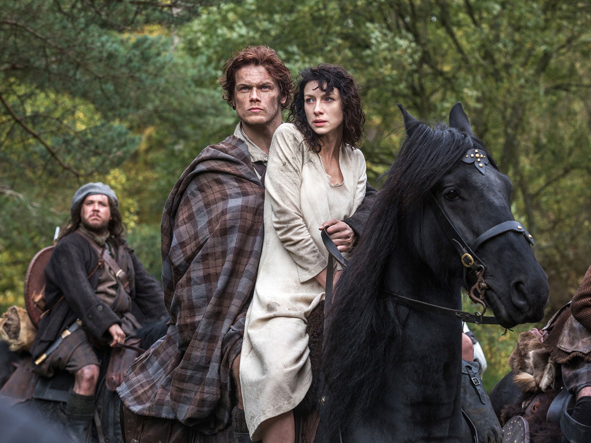 Highland fling Caitriona Balfe and Sam Heughan star in Outlander, a TV adaptation of the novels by Diana Gabaldon