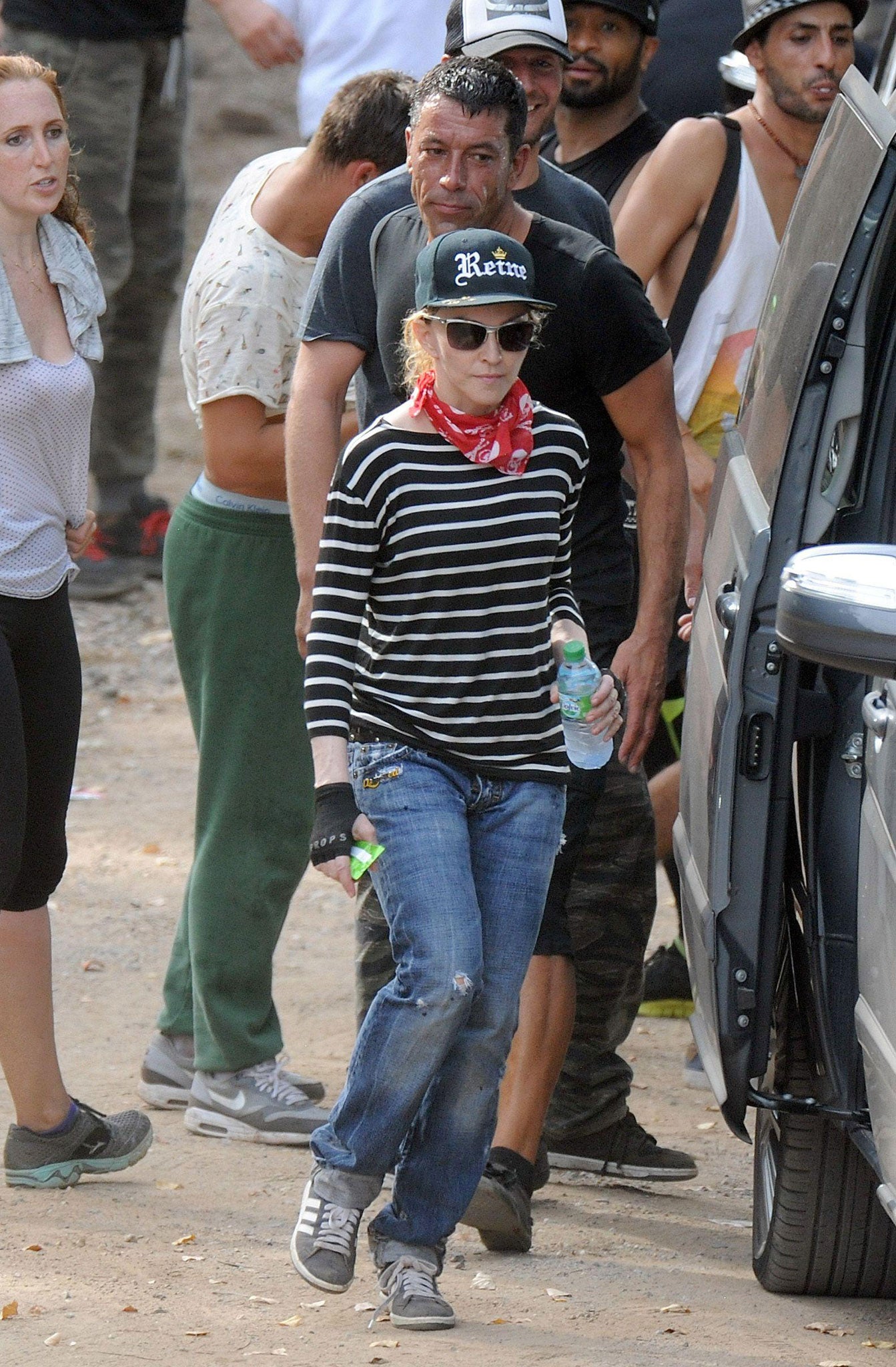 Guns'n'ammo theme: Madonna was on holiday near Cannes earlier this month