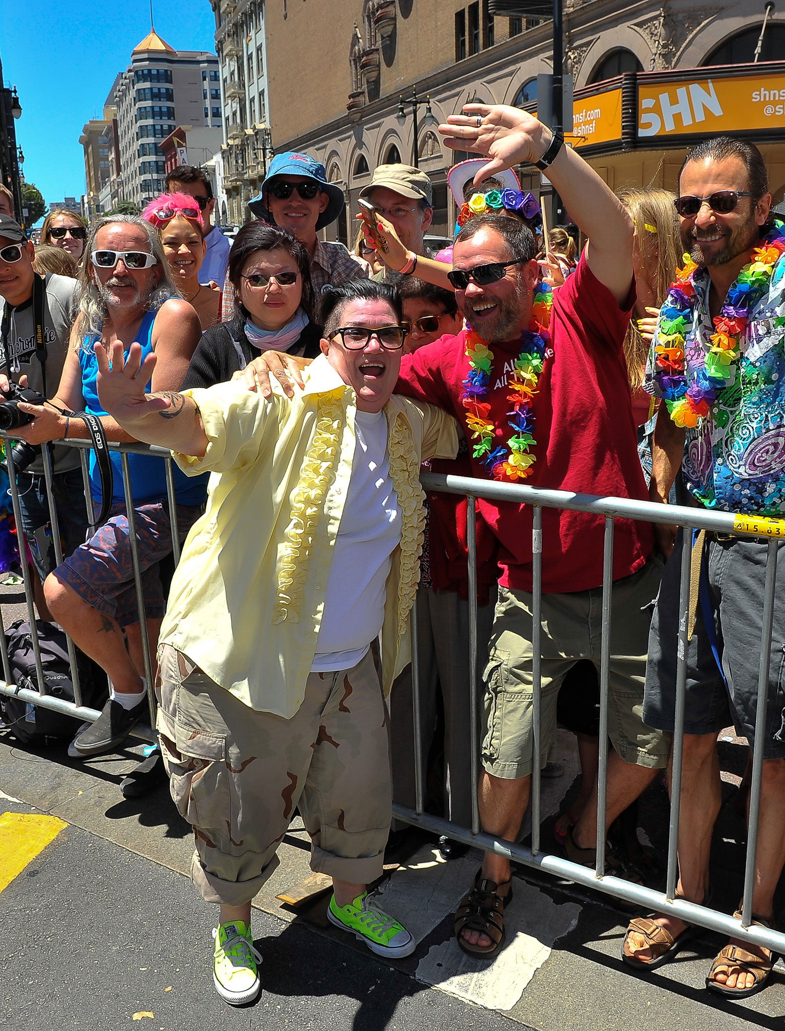 DeLaria with fans at the San Francisco Gay Pride Day in June 2014