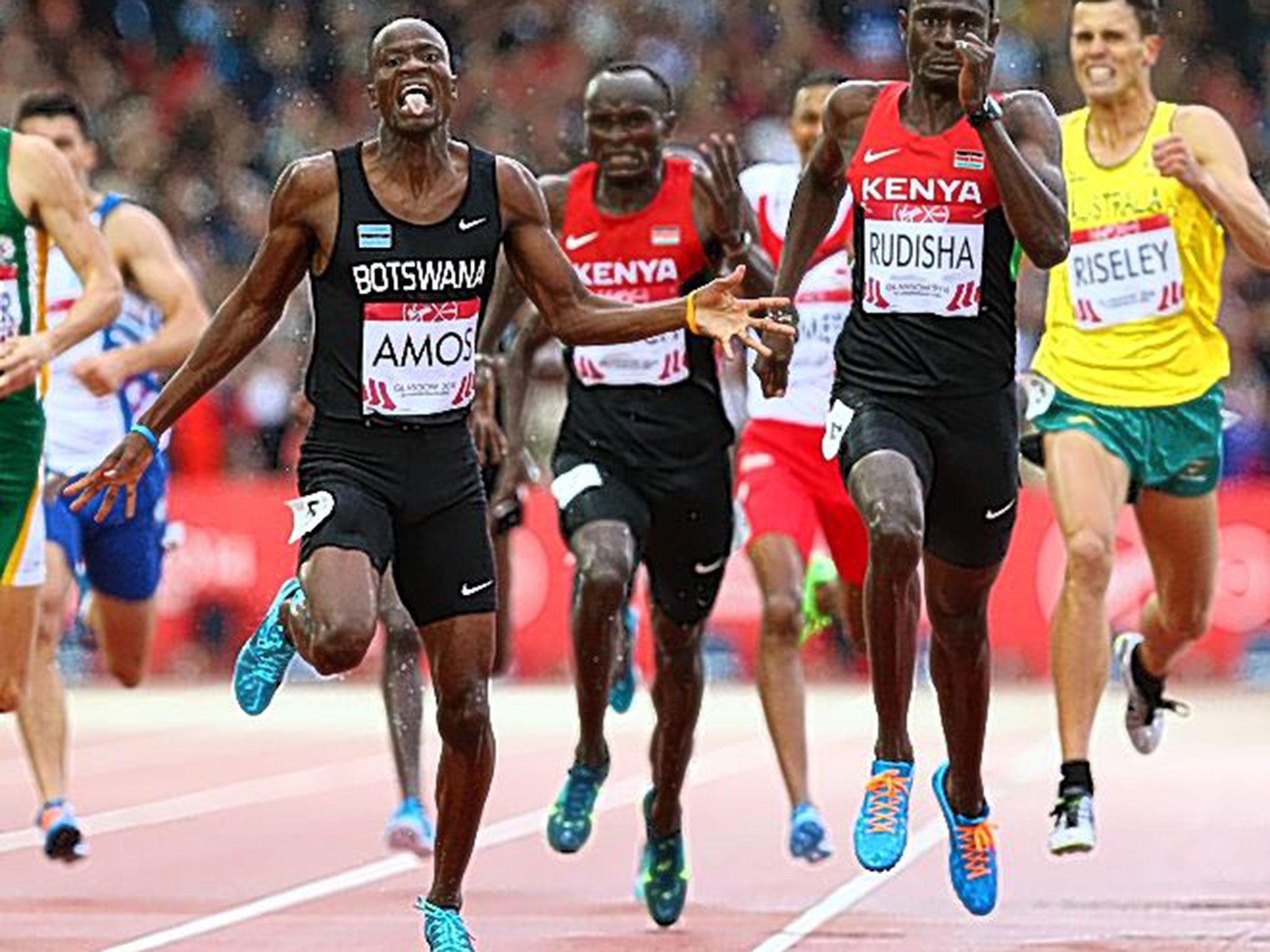 Nijel Amos beats David Rudisha to 800m gold at the Commonwealth Games in Glasgow