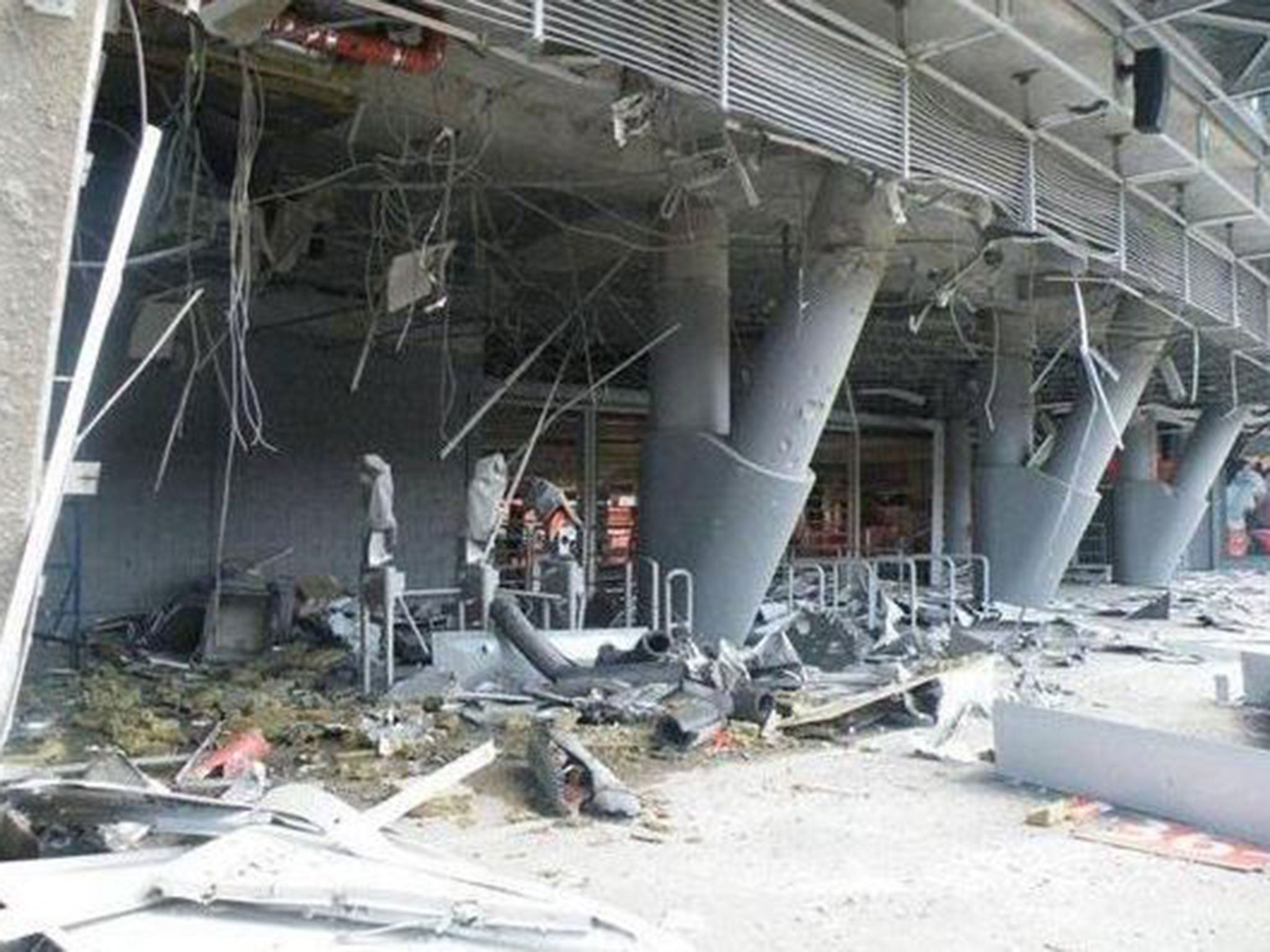 Shakhtar Donetsk's Donbass Arena was hit by two explosions early this morning with the city serving as a battleground between national forces and pro-Russian separatists.