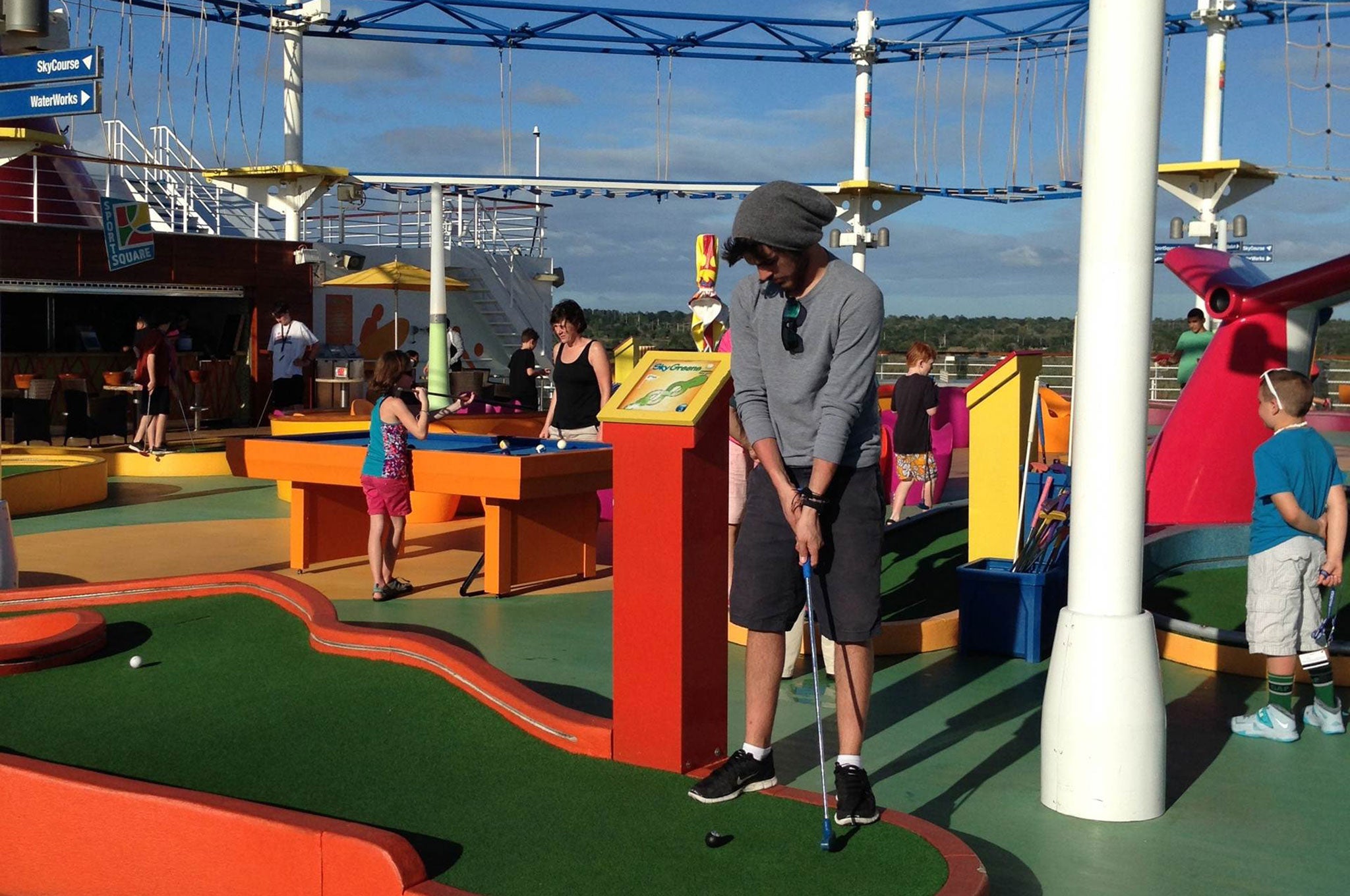 We even hold a Markwell crazy-golf championship – although my table-tennis-mad husband has to search out a teenager from another family to keep up with his game