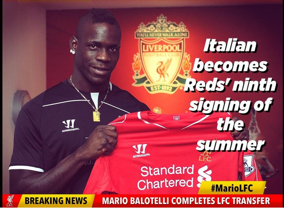 Liverpool confirm the Balotelli transfer on Twitter