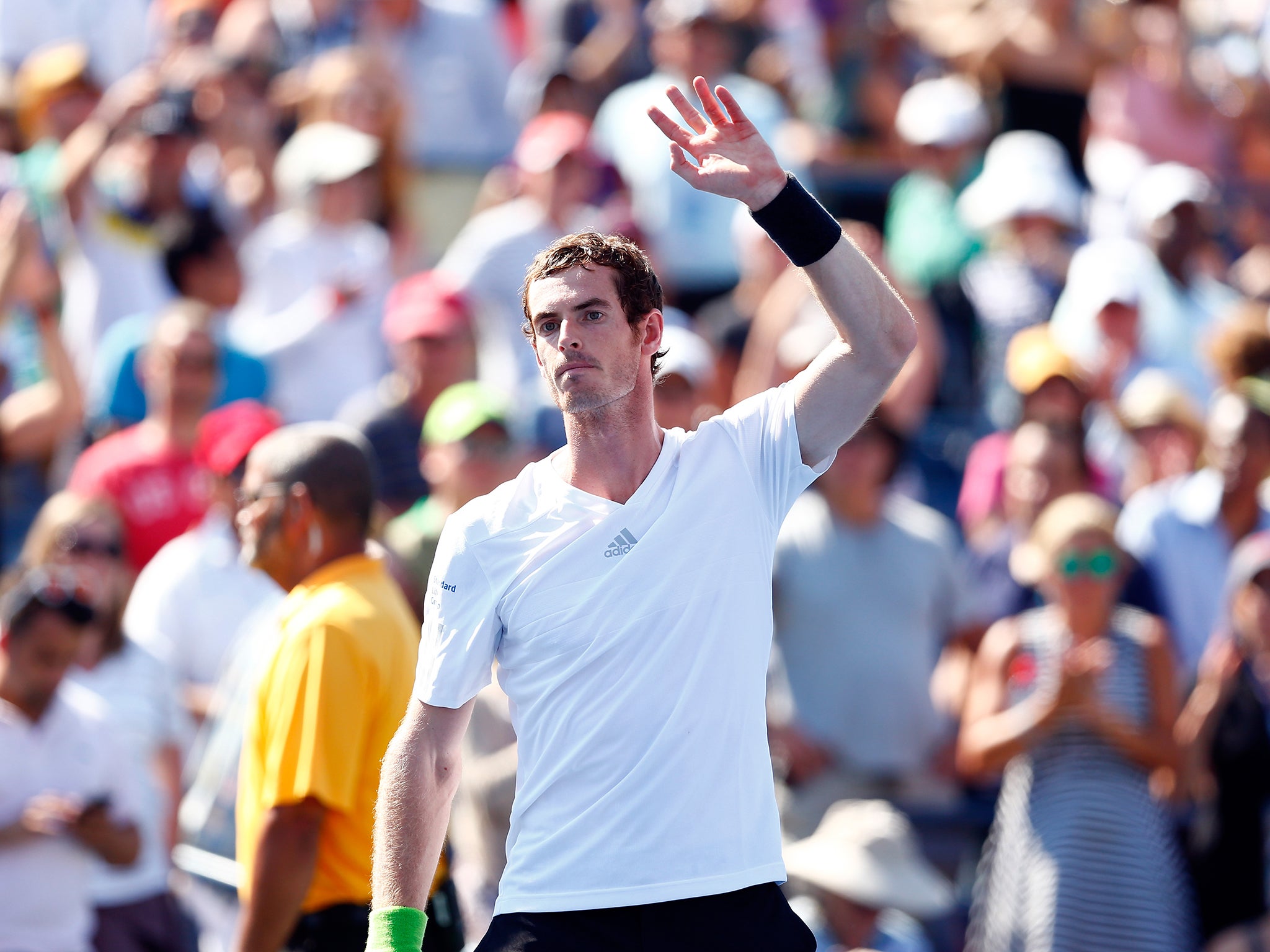 Andy Murray pictured after his opening round victory