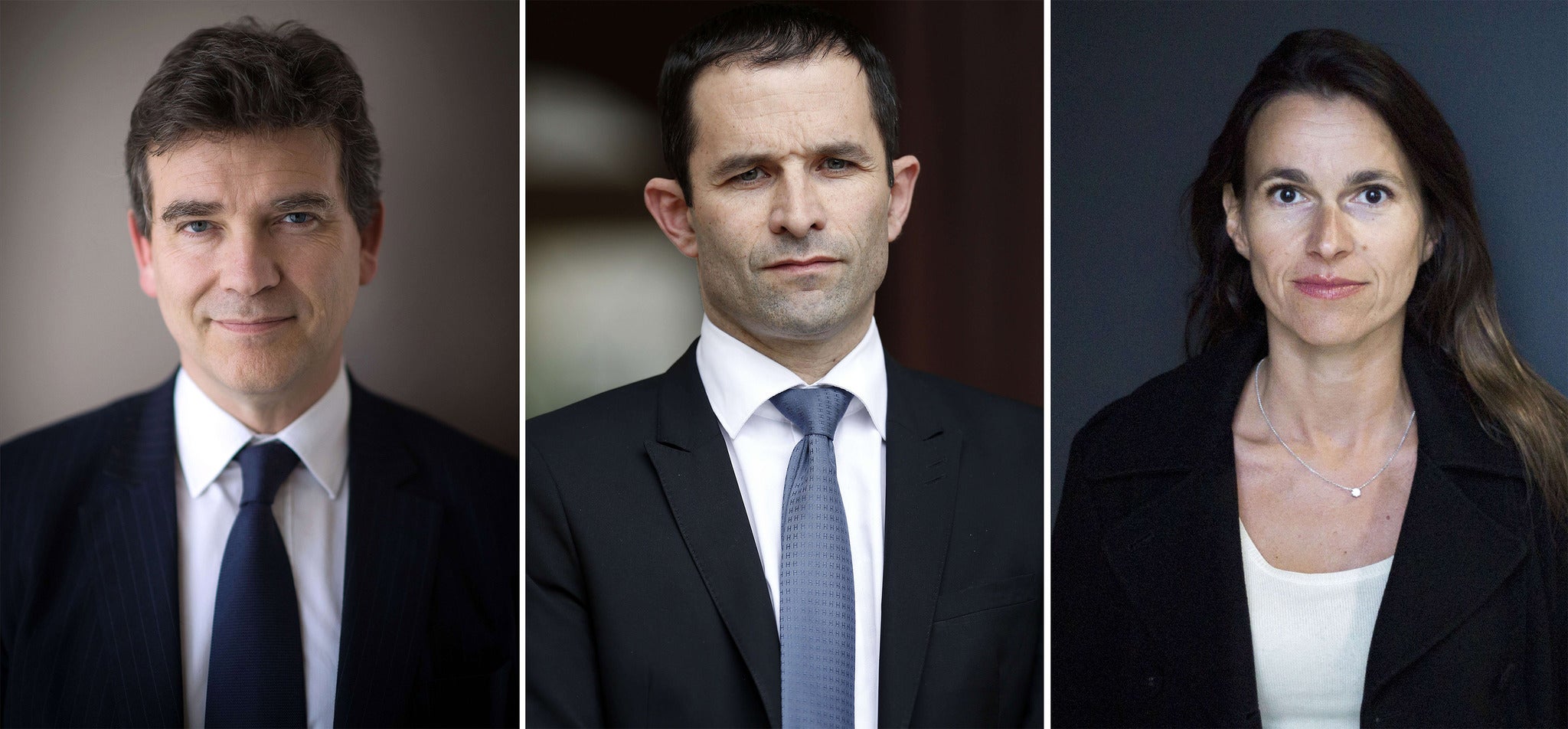 Outgoing ‘anti-austerity’ rebels: Arnaud Montebourg, Benoit Hamon, Aurélie Filippetti (Getty)