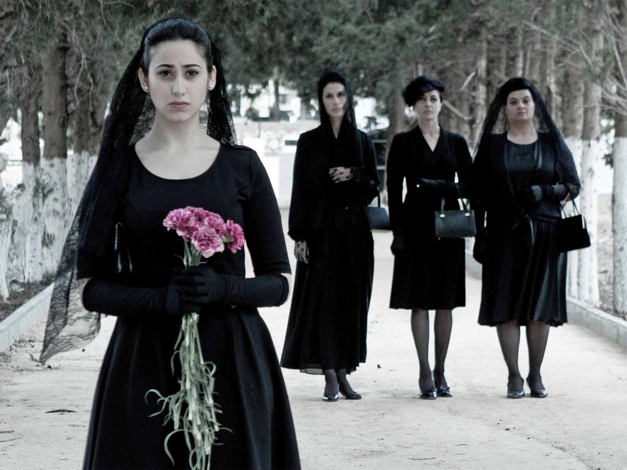 Suha Arraf’s film ‘Villa Touma’ (left) is set in Ramallah and all the actresses are Palestinian