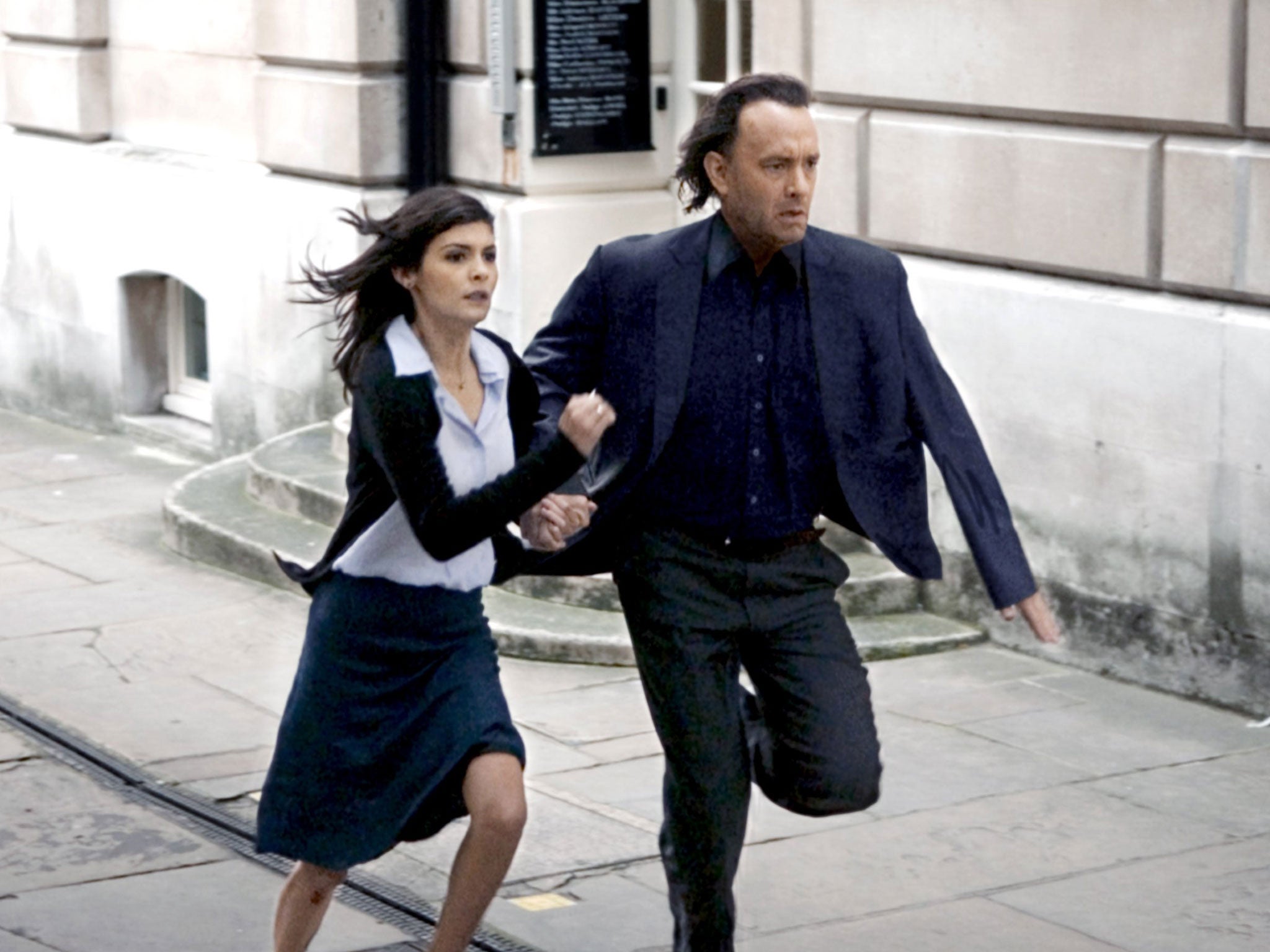 Tom Hanks and Audrey Tautou in Ron Howard's 2006 thriller The Da Vinci Code