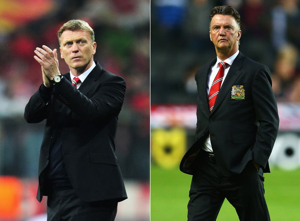 David Moyes was replaced by Louis van Gaal as Manchester United manager