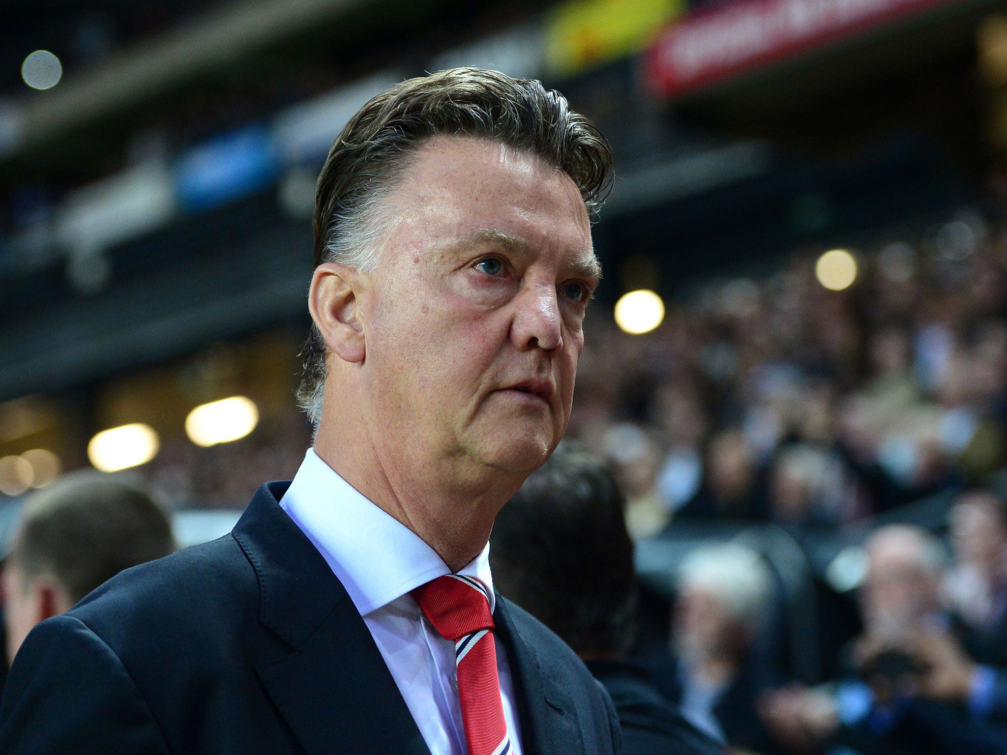 Louis van Gaal looks dejected after Manchester United's 4-0 defeat by MK Dons on Tuesday night