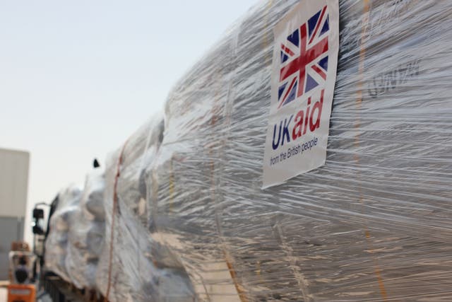 A DfID aid delivery on its way to Iraq