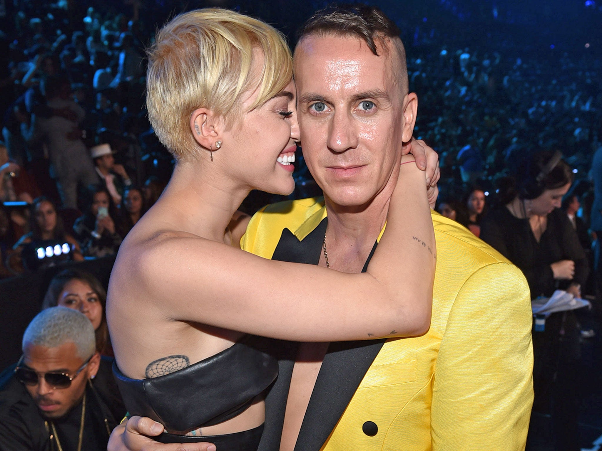 Miley Cyrus and Jeremy Scott at the VMAs