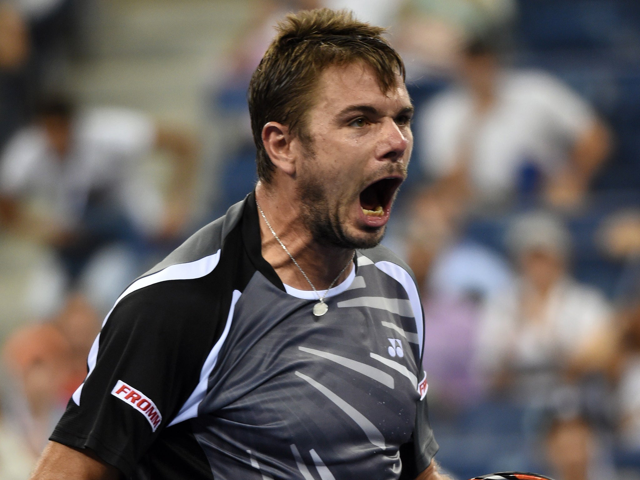 Stan Wawrinka in action at the US Open