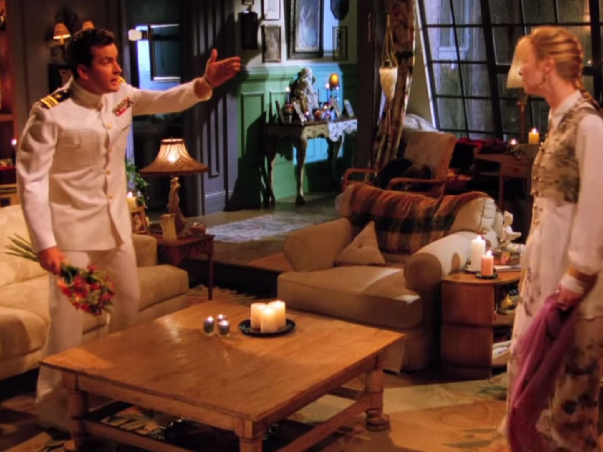 Charlie Sheen played Phoebe's former Navy man lover Ryan in 'The One with the Chicken Pox'. Ross' son Ben had chicken pox and the couple, who had never had the virus, ended up falling ill. Needless to say, Ryan didn't show up again