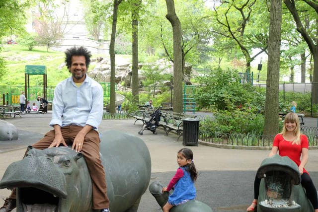 Toddler test: the family at the Hippo Playground in Riverside Park 