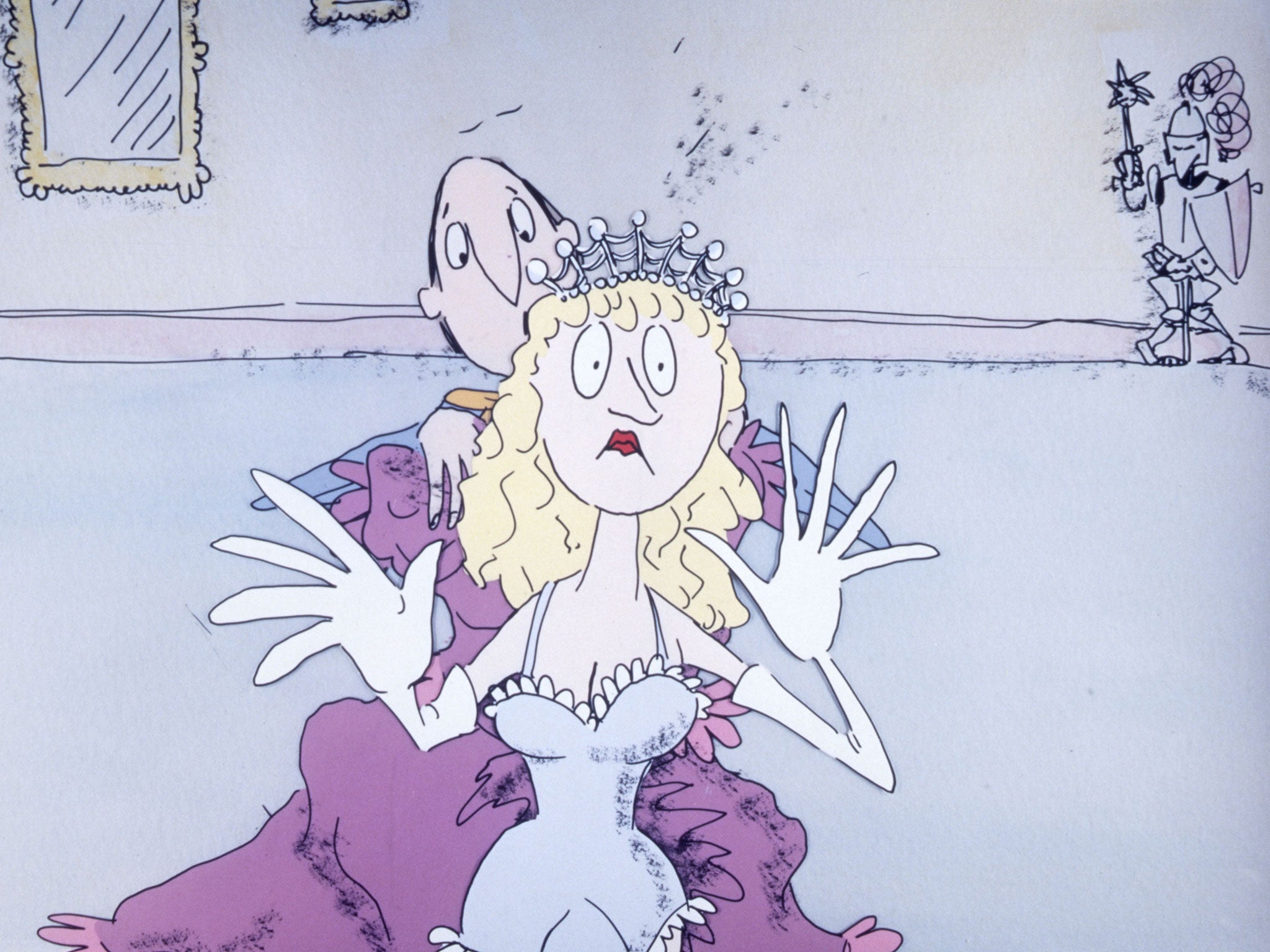 A still from ITV's 'Revolting Rhymes and Dirty Beasts' animation based on Quentin Blake's original illustrations