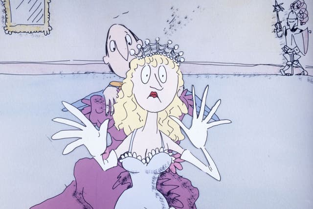A still from ITV's 'Revolting Rhymes and Dirty Beasts' animation based on Quentin Blake's original illustrations 