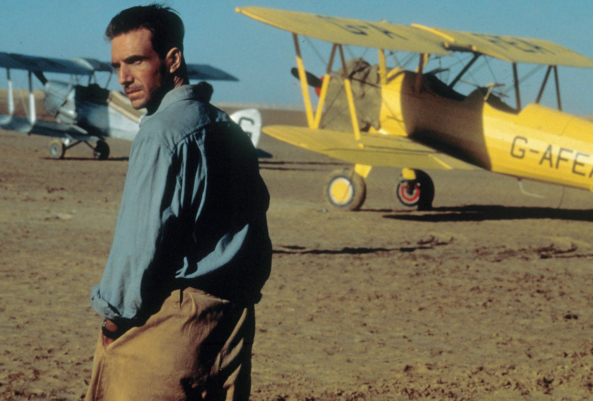 Ralph Fiennes in the film version of The English Patient